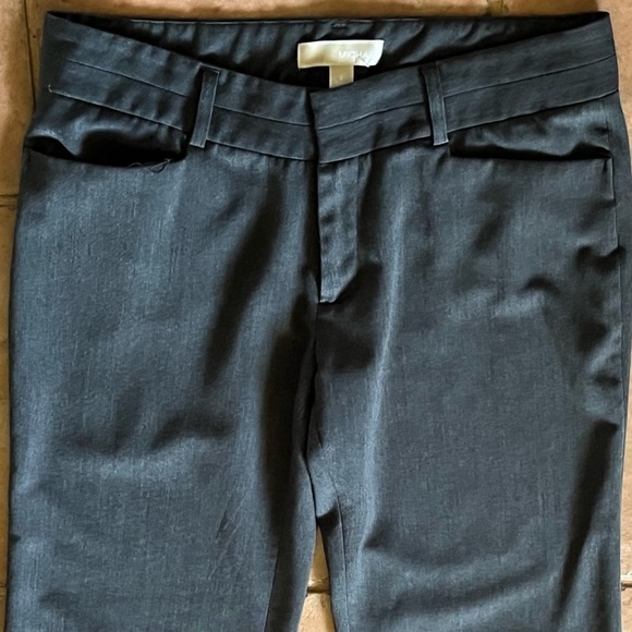 Michael Kors womens gray mid rise wide leg dress pants business casual 8 - Picture 8 of 8